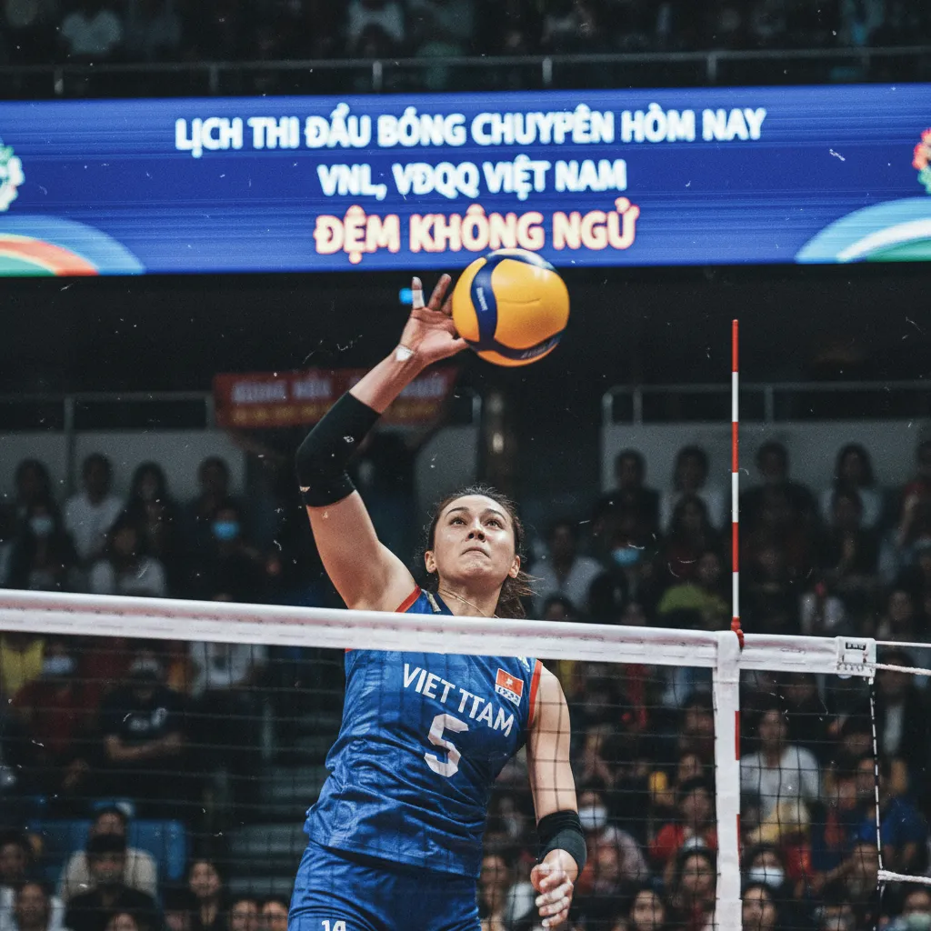 Một ngôi sao bóng chuyền đang tỏa sáng trên sân